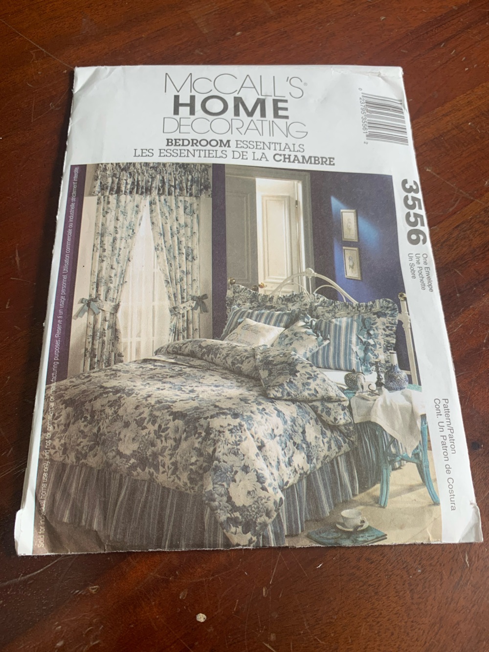 McCall's 3556 Home Decorating Bedroom Essentials Sewing Pattern